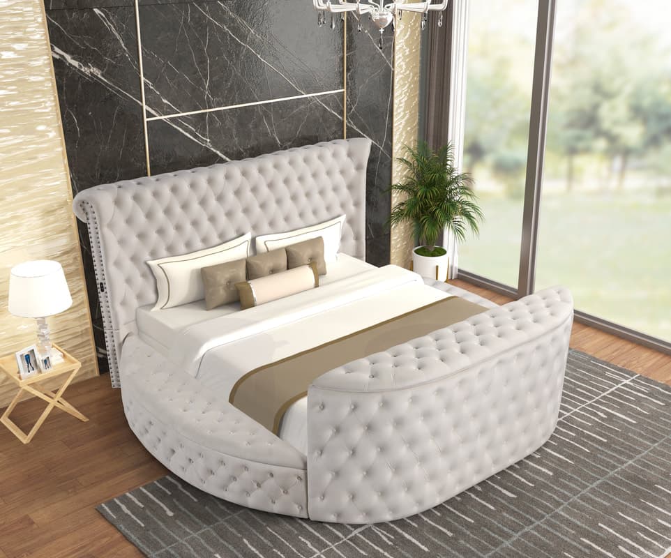 Patron Beige Platform Bed - Queen, King | image 2