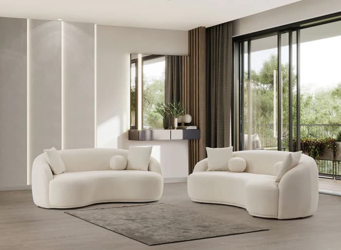 Bonita Boucle Sofa 91" & Loveseat 81" | image 5