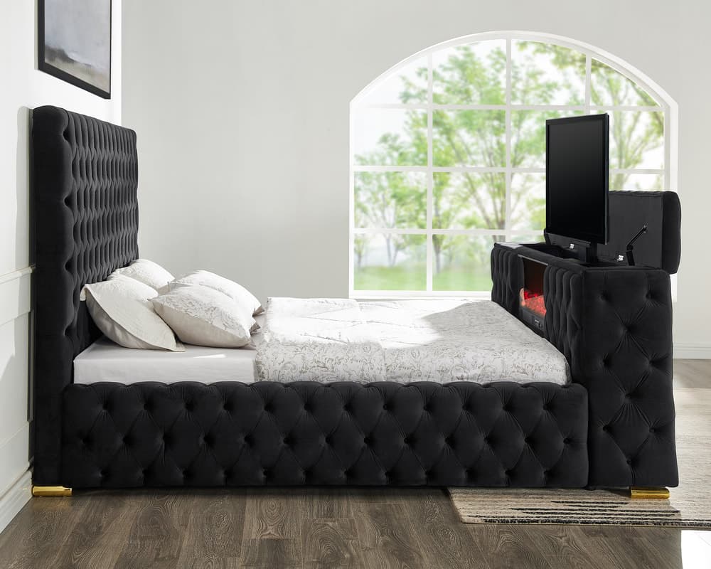 Future Black Platform Bed - Queen , King | image 1