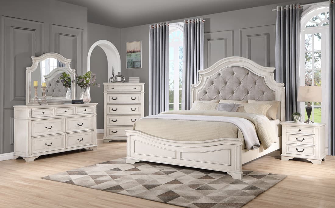 B6000 - 4pc or 5pc Bedroom Set - Queen, King | image 1